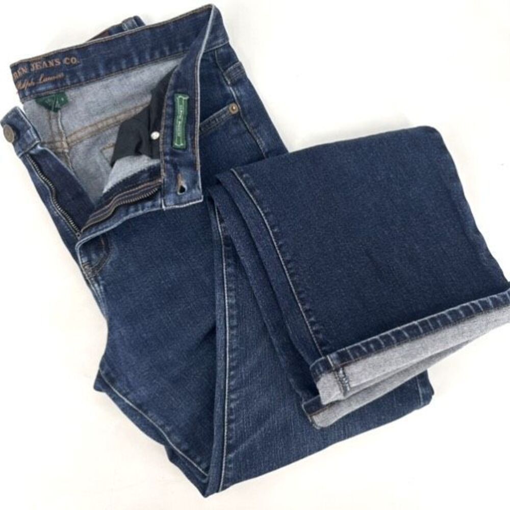Vintage Y2K Ralph Lauren Women's Classic Bootcut Jeans Medium Wash Size 8 Preppy